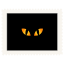 Stamp black cat eyes halloween