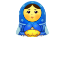 Blue matreshka upper part