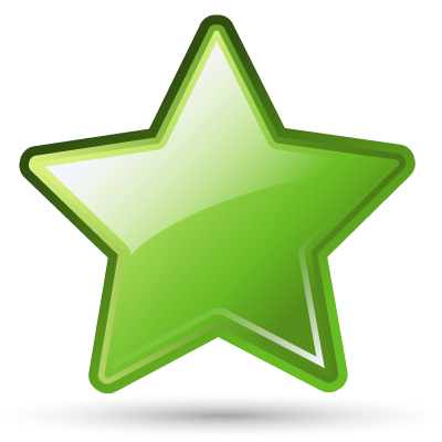 Green bookmark star