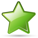 Green bookmark star