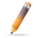 Pencil orange purple