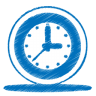 Blue clock