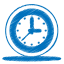 Blue clock