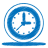 Blue clock