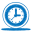 Blue clock