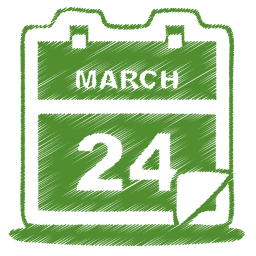 Green calendar cross