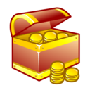 Gold treasure chest