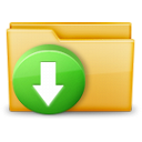 Download folder arrow