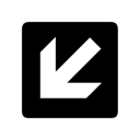 Left down arrow