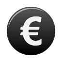 Euro currency black