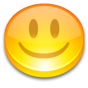 Button face yellow good smile happy