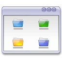 User interface window folders