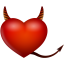 Valentines day devil heart love