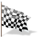 Flag goal checkered finish