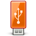 Harddisk orange drive usb