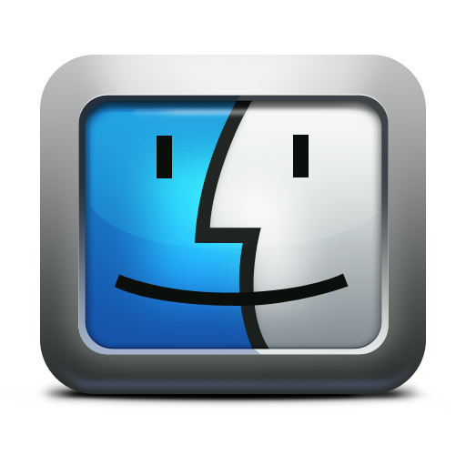 Finder mac os x face mettalic apple