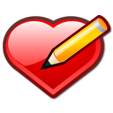 Heart pen bookmark love edit