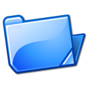 Folder open blue