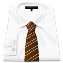 Shirt brown tie