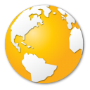 Internet yellow earth globe world