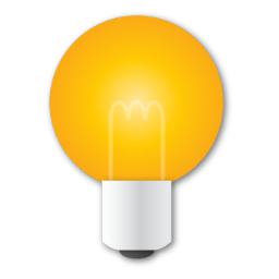 Light bulb idea yellow