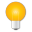 Light bulb idea yellow