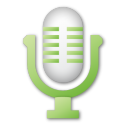 Green microphone