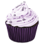 Sweet purple cupcake