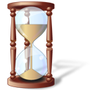 Clock hourglass history pending time